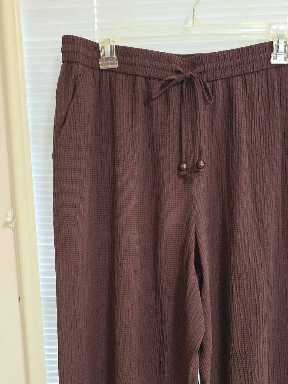Simply Vera Vera Wang Drawstring Pants in Plum-Brown